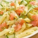 Smoked salmon penne pasta