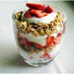 Strawberries and granola